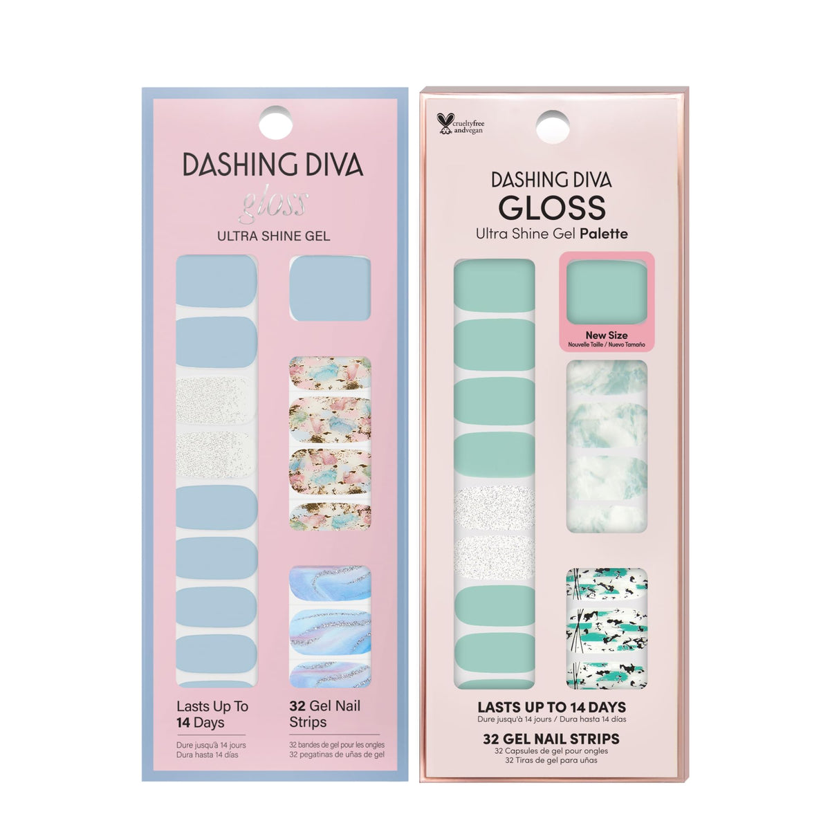 Dashing Diva Gloss Nail Strips Bundle packaging display