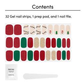 Dashing Diva Gloss Nail Strips Santa Baby application process with prep pad