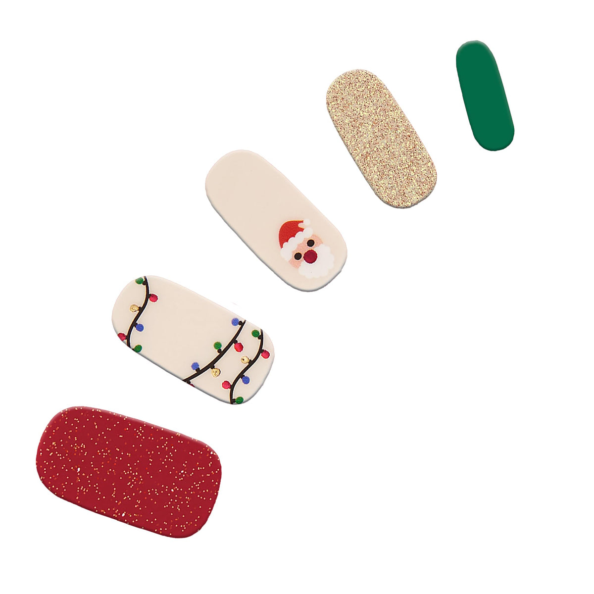 Dashing Diva Gloss Nail Strips Santa Baby packaging showing included items