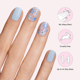 Dashing Diva glossy nail strips display on table