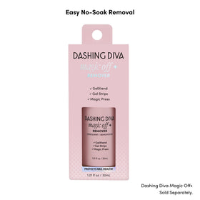 Dashing Diva Magic Off+ Remover next to nail strips