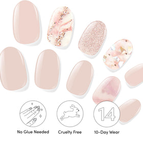 Dashing Diva Maybe Marble nail strip design close-up