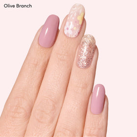 Dashing Diva nail strip application process with prep pad and file