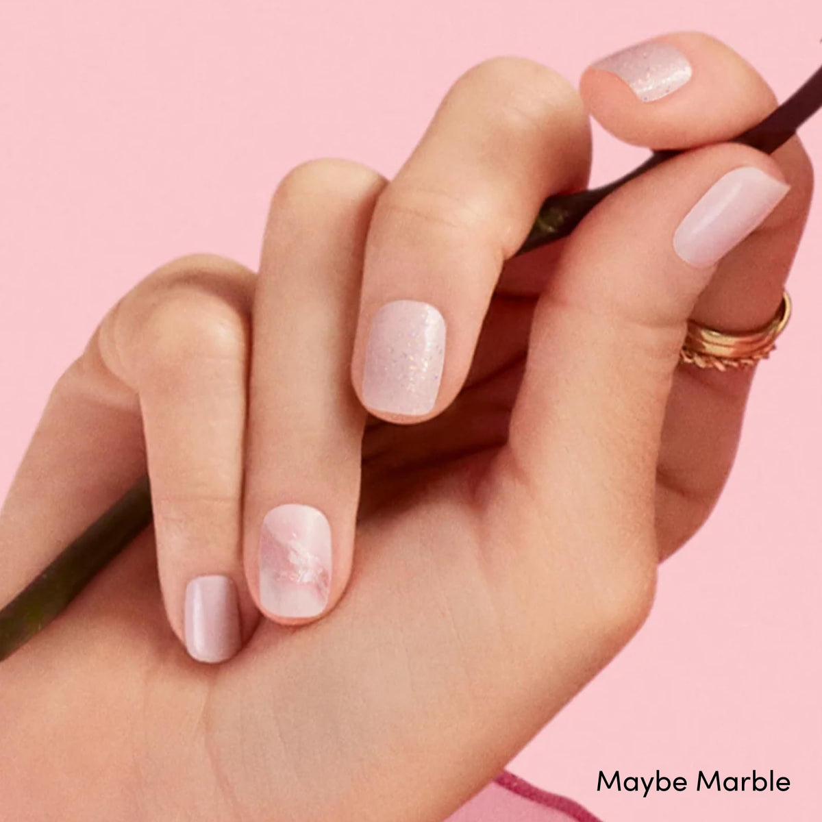 Dashing Diva nail strips application process with prep pad and file