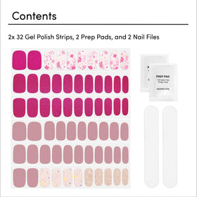 Dashing Diva nail strips in packaging with floral designs