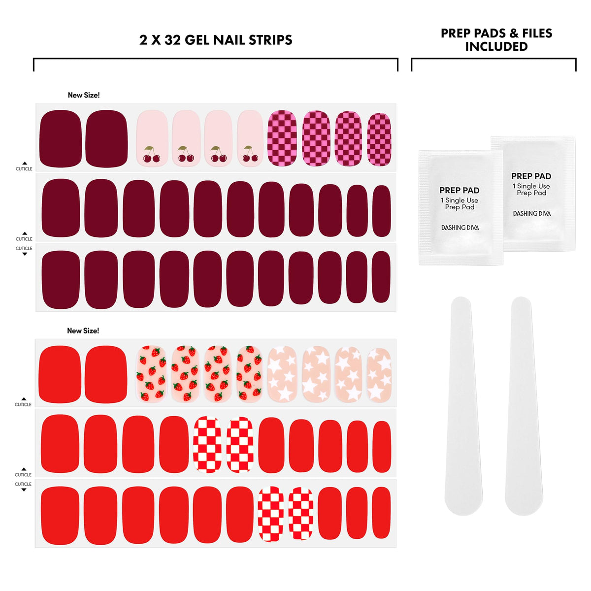 Dashing Diva nail strips in packaging with vibrant colours