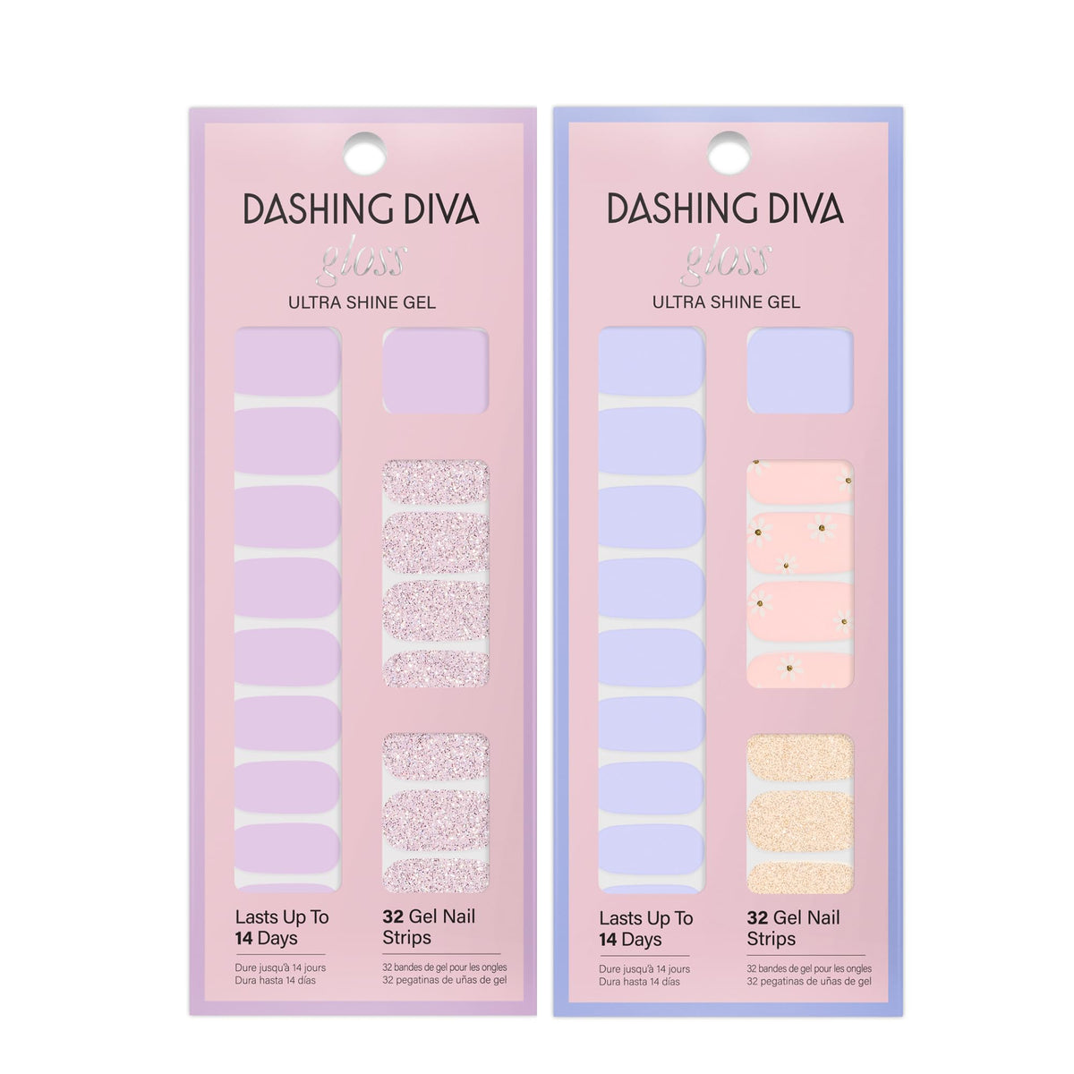 Dashing Diva nail strips on manicured hands