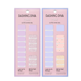 Dashing Diva nail strips on manicured hands