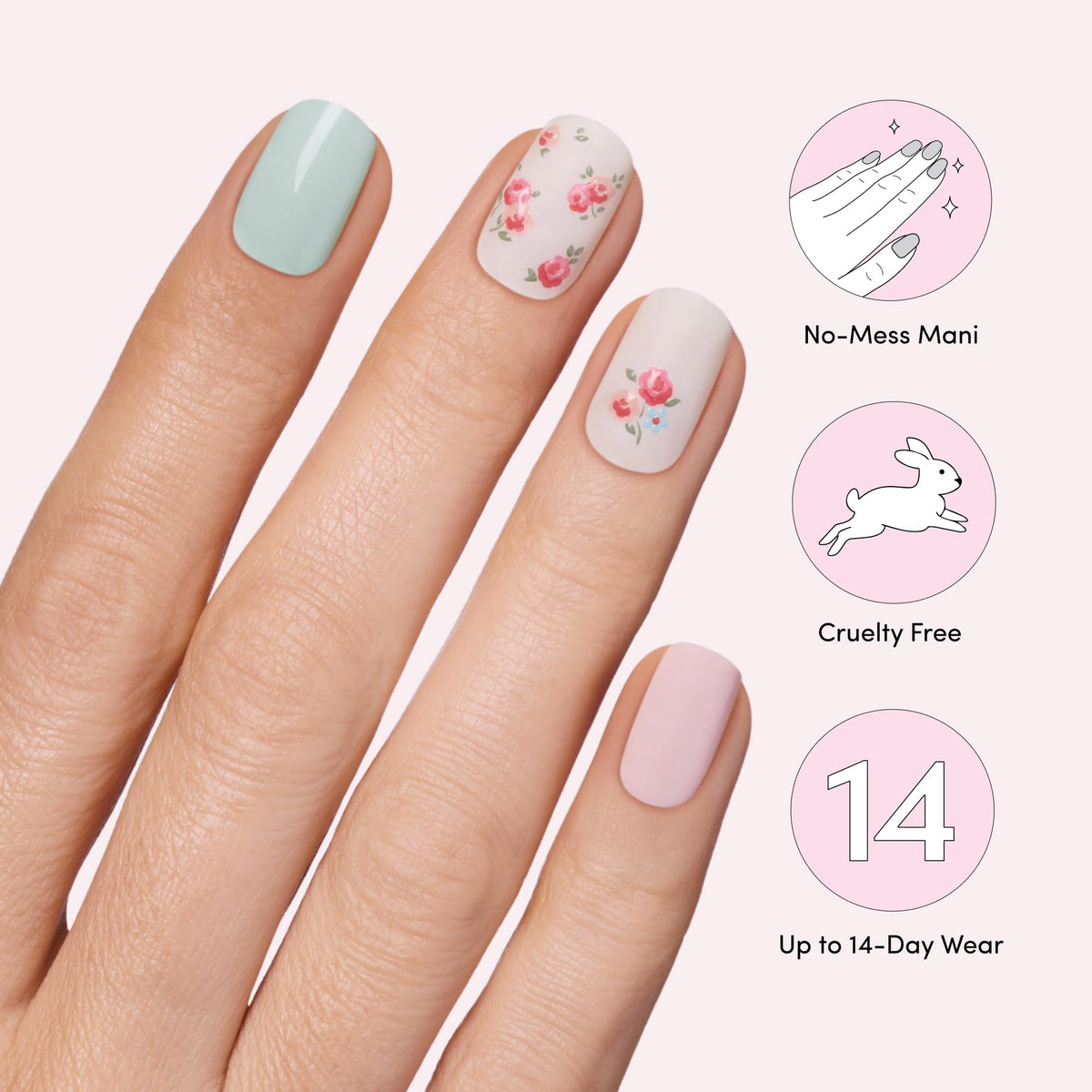 Dashing Diva nail strips showing variety of designs