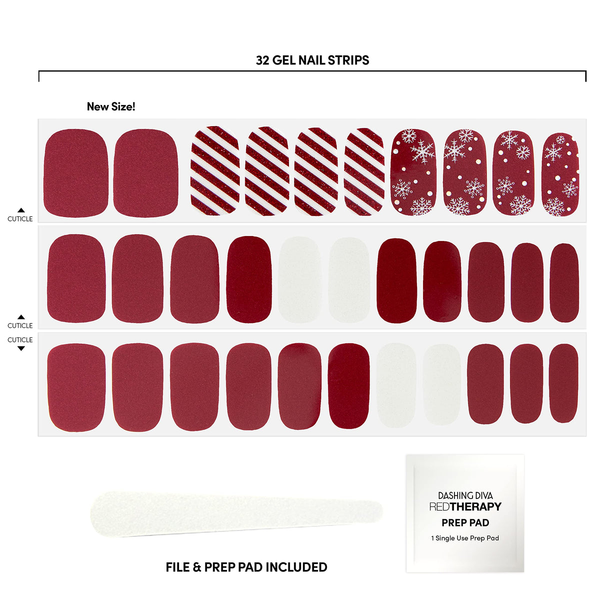 Dashing Diva nail strips with prep pad and nail file