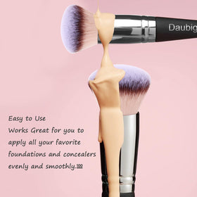 Daubigny brush demonstrating dual-ended design for foundation and concealer