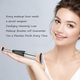 Daubigny brush in use applying foundation on skin