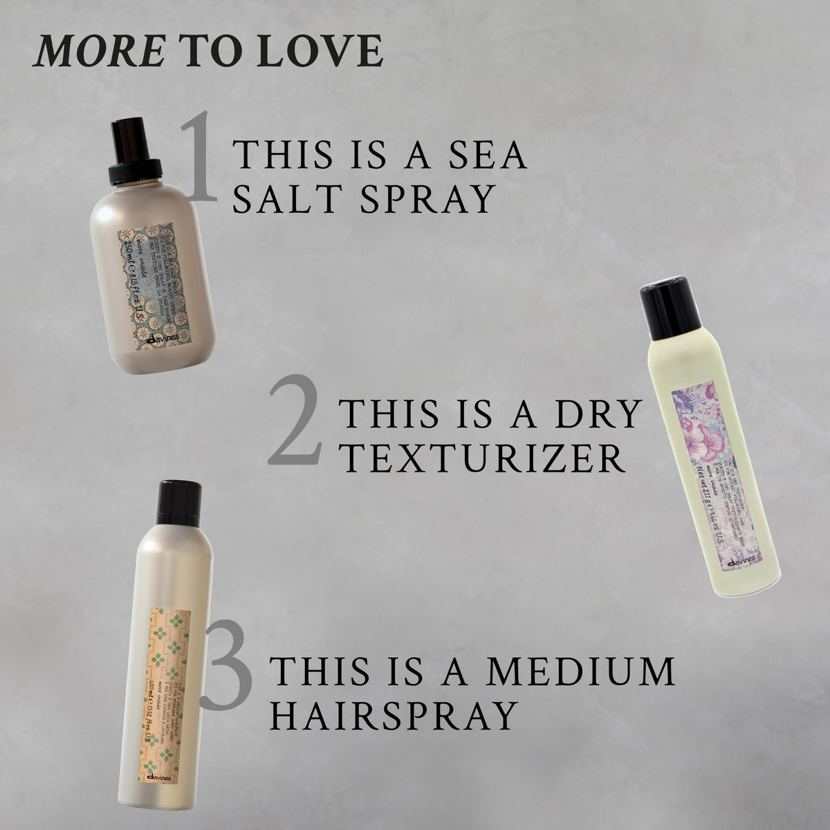 Davines Curl Building Serum with other Davines products