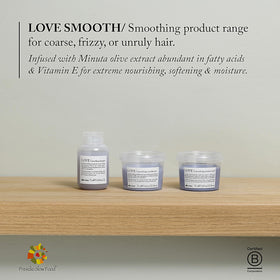 Davines LOVE Smoothing Conditioner in a bathroom setting