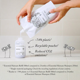 Davines LOVE SMOOTHING Shampoo creamy foam texture