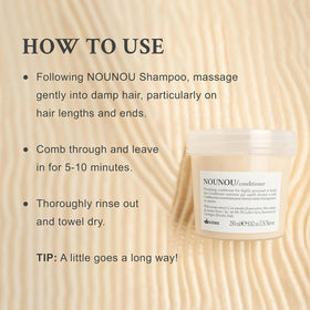 Davines NOUNOU Conditioner in a bathroom setting