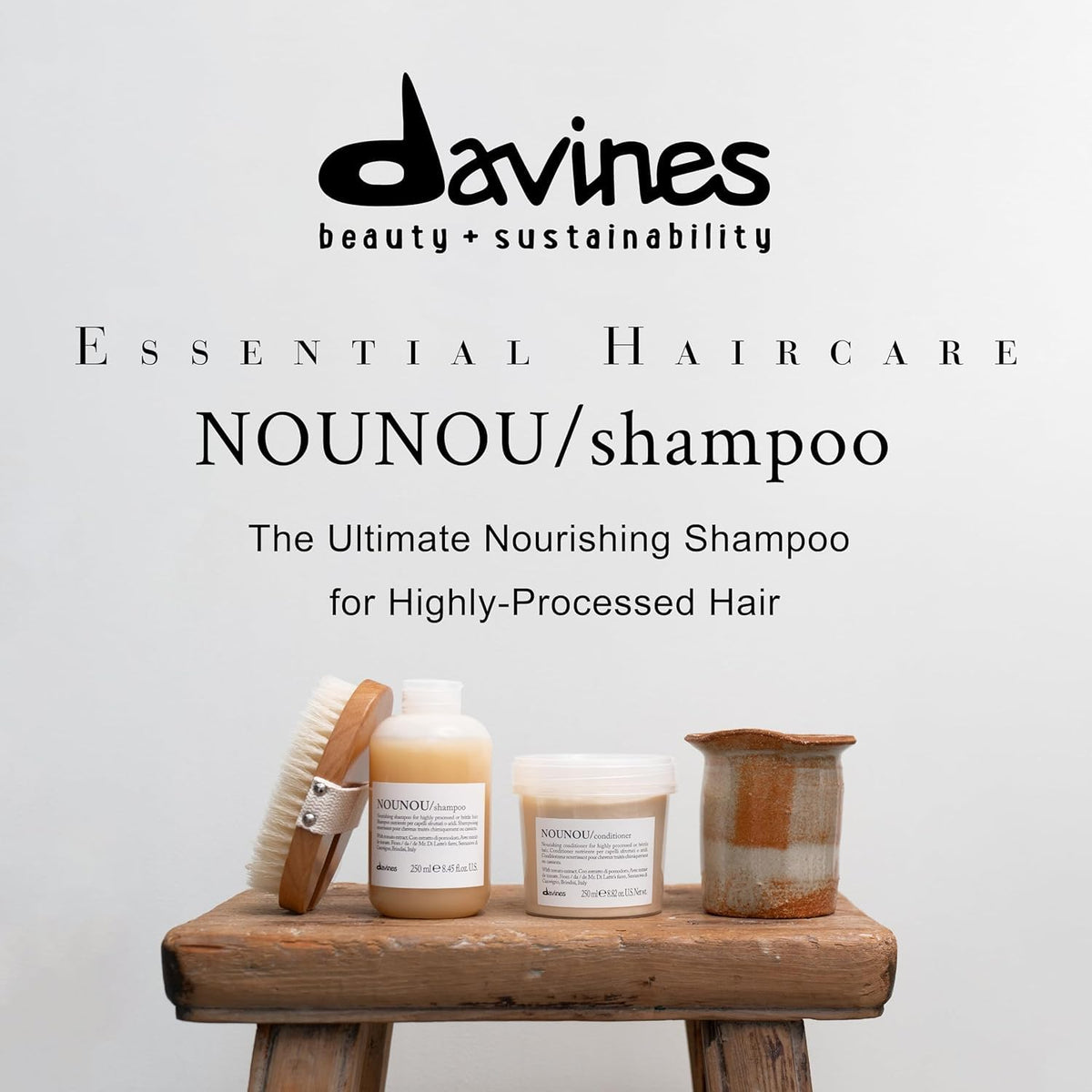 Davines NOUNOU Shampoo 270g side view