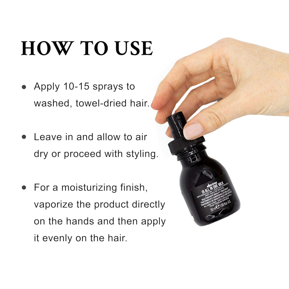Davines OI All In One Milk Leave-In Hydrating Spray 70g packaging