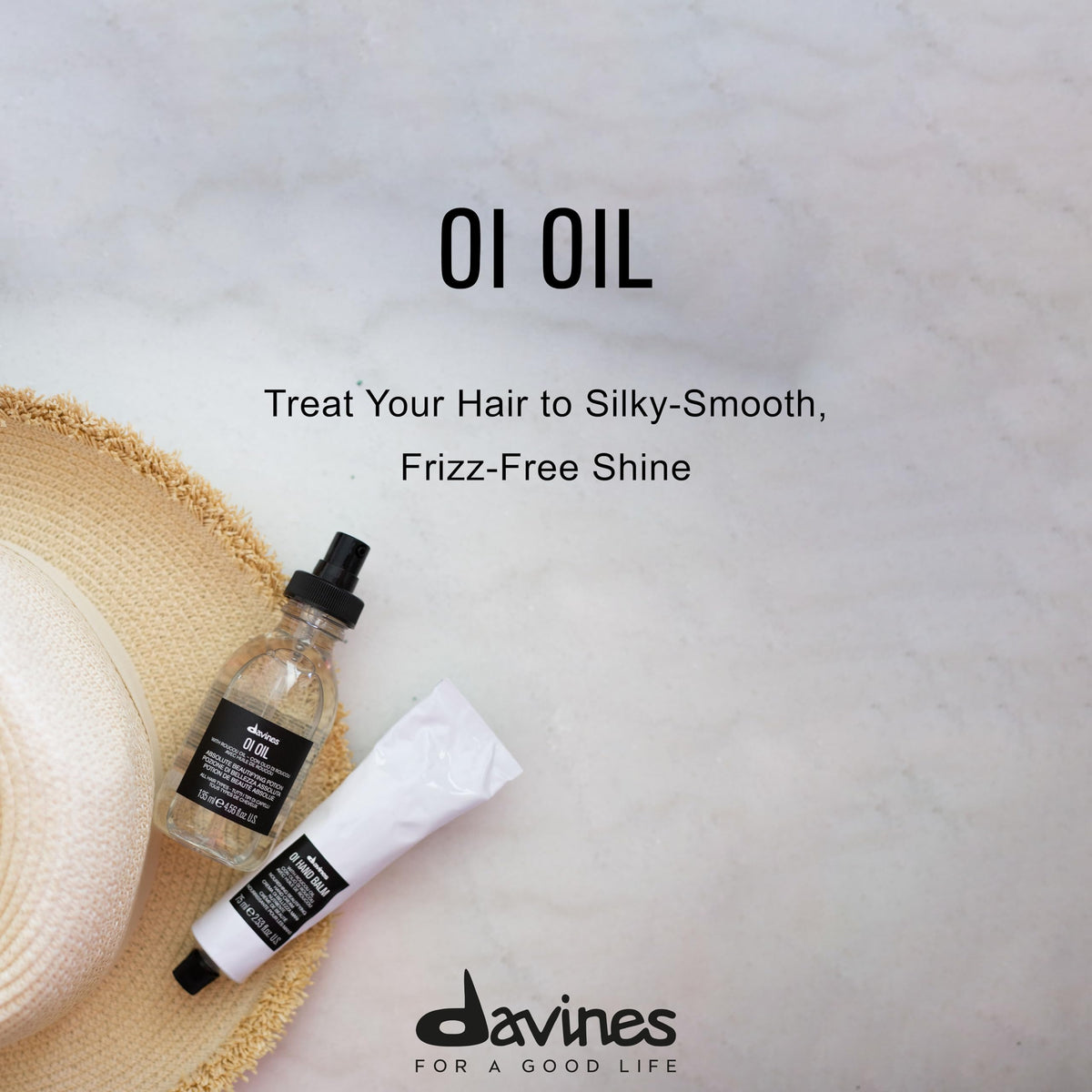 Davines OI Oil 60g back view with ingredient details