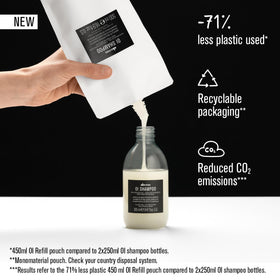 Davines OI Shampoo 549g side view highlighting packaging