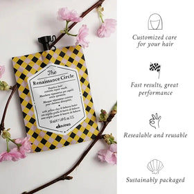 Davines The Renaissance Circle Repairing Mask application on hair