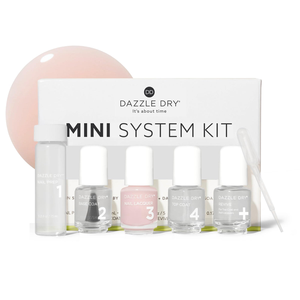 Dazzle Dry 4 Step Nail System Mini Kit front view