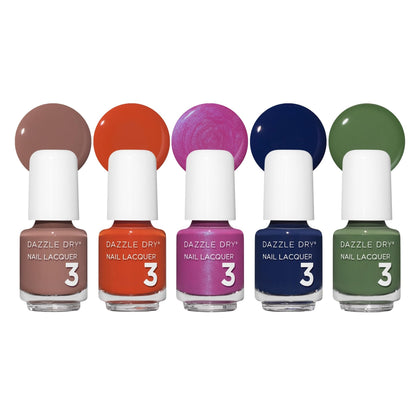 Dazzle Dry Lodge Life Mini Flight five mini lacquers in packaging