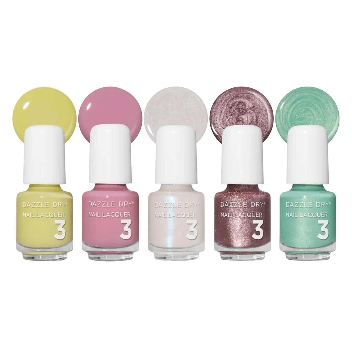 Dazzle Dry Mini Flight 5 Mini Lacquers front view