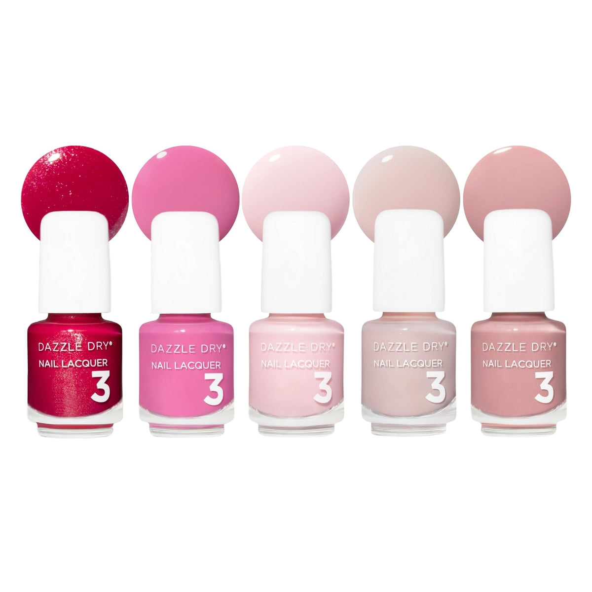 Dazzle Dry Mini Flight Best of Pinks collection front view