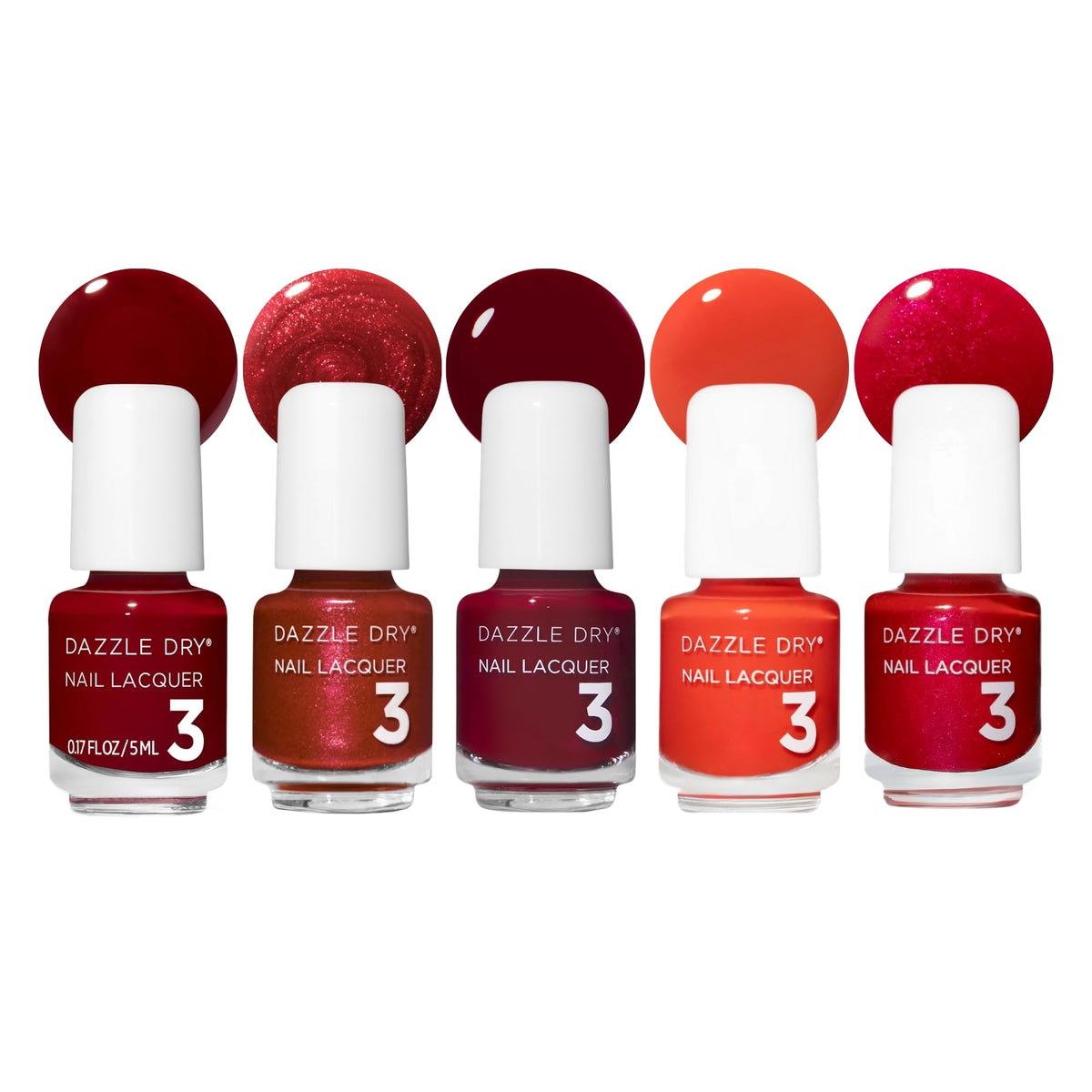 Dazzle Dry Mini Flight Best of Reds collection front view