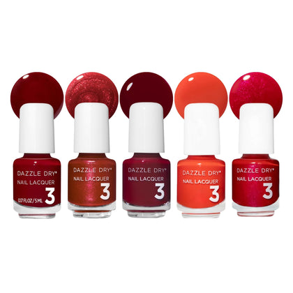 Dazzle Dry Mini Flight Best of Reds collection front view