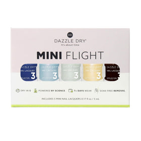 Dazzle Dry Mini Flight support frosty blue lacquer bottle