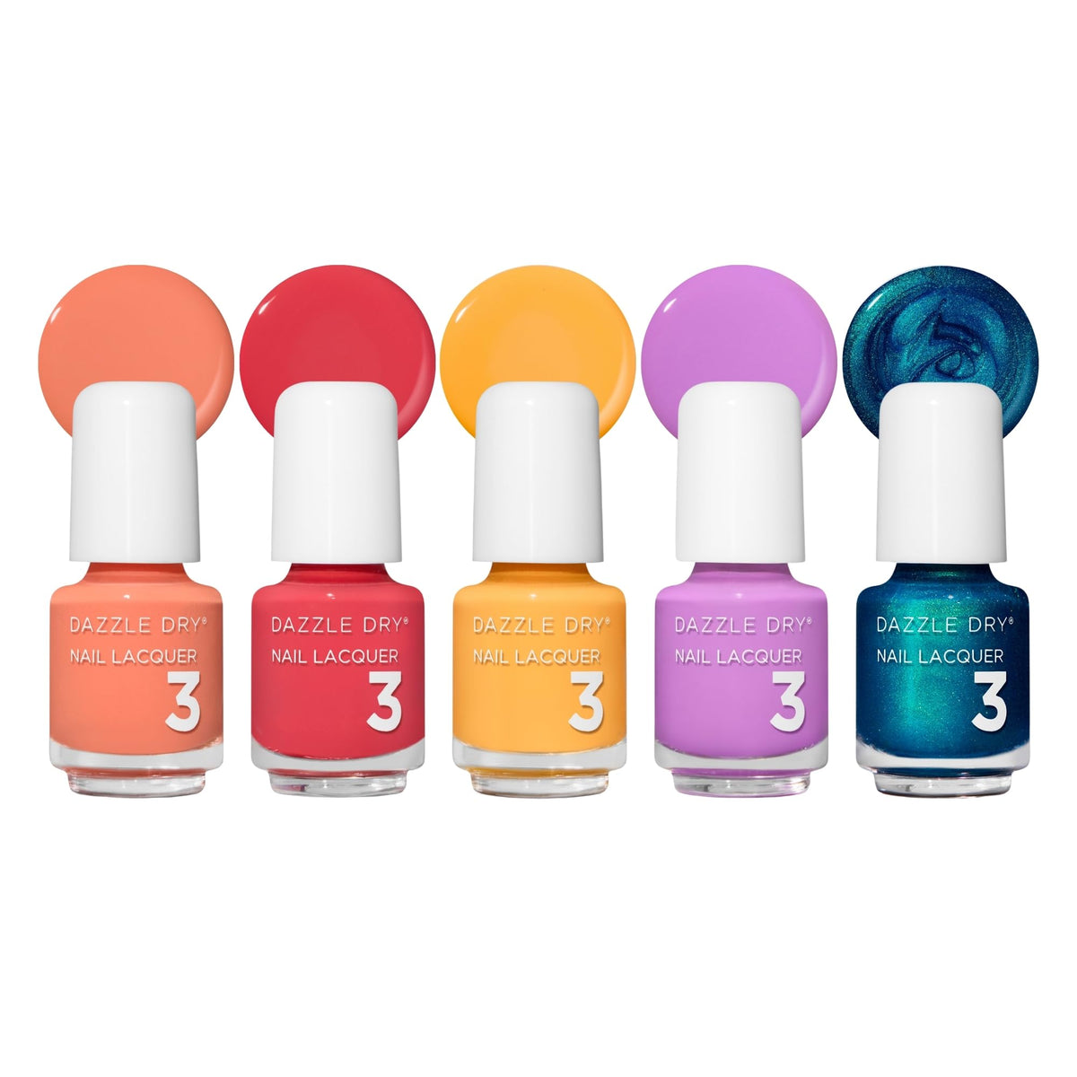 Dazzle Dry Mini Flight Ticket to Paradise set with five mini lacquers