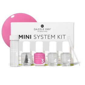 Dazzle Dry Mini Kit Cherry Parfait front view with all products displayed