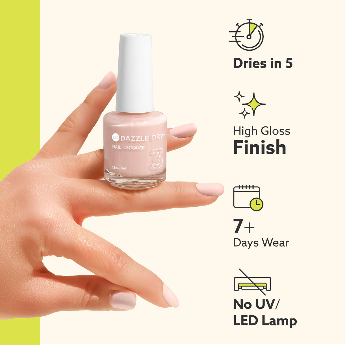 Dazzle Dry Top Coat packaging details