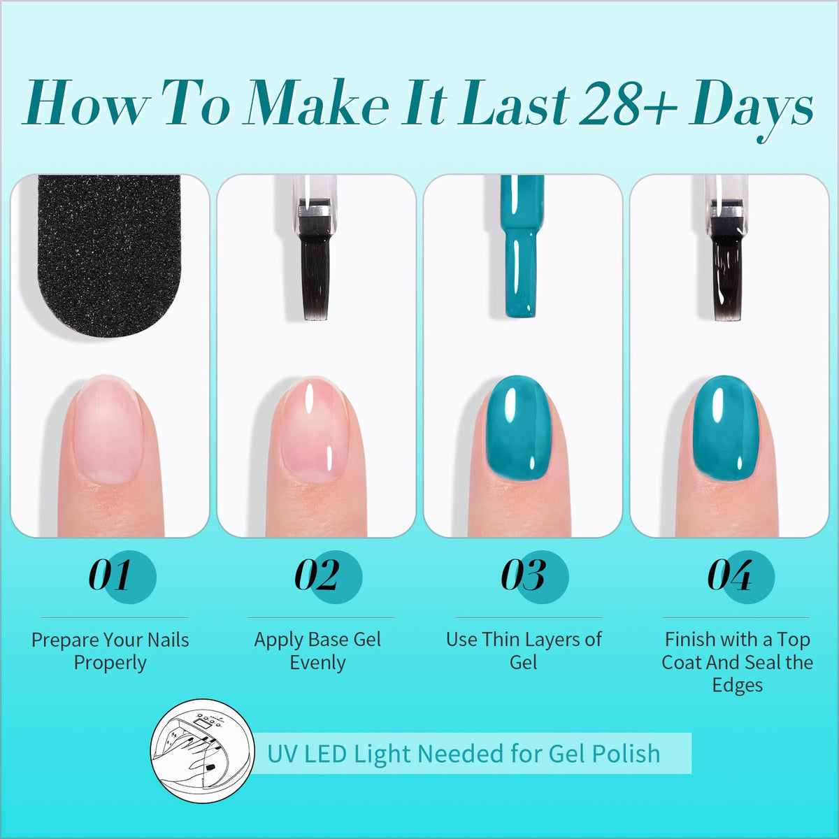 Dazzling silver glitter gel polish from Born Pretty