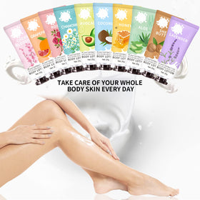 DBEAUTYM body lotion set displayed with flowers