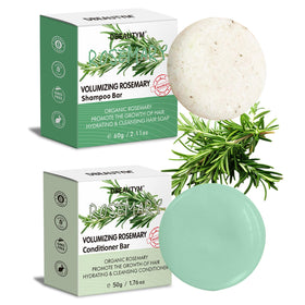 DBEAUTYM Rosemary Shampoo and Conditioner Bar Set front view