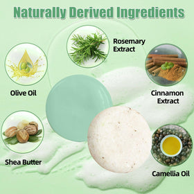 DBEAUTYM Rosemary Shampoo Bar close-up with texture