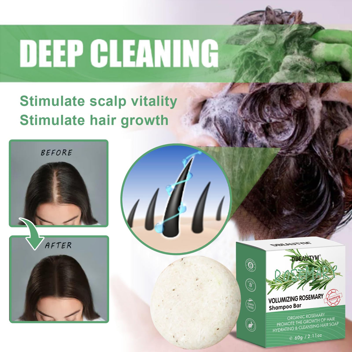 DBEAUTYM Shampoo and Conditioner Bars in a bathroom setting