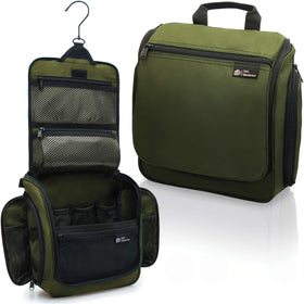 DD D&D Wanderlust Hanging Travel Toiletry Bag front view with 10 compartments