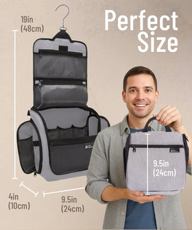 DD D&D Wanderlust Hanging Travel Toiletry Bag open with compartments