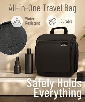 DD D&D Wanderlust toiletry bag in a bathroom setting