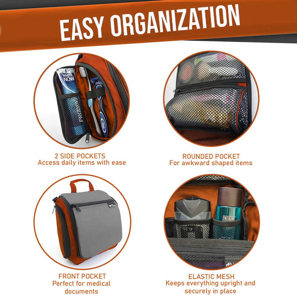 DD D&D Wanderlust Toiletry Bag open displaying 10 compartments