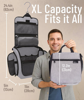 DD D&D Wanderlust Toiletry Bag showing 10 compartments