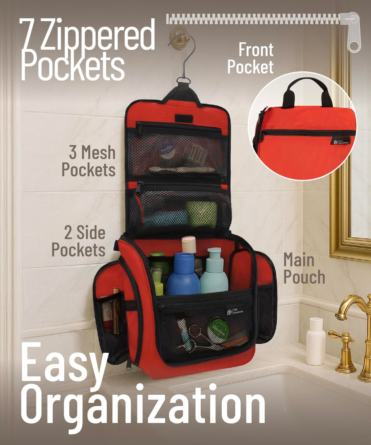 DD D&D Wanderlust Toiletry Bag showing compartments