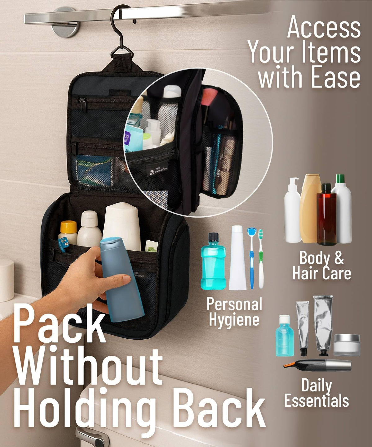 DD D&D Wanderlust Toiletry Bag water-resistant material