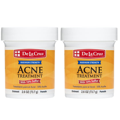 De La Cruz 10% Sulfur Ointment front view of jar