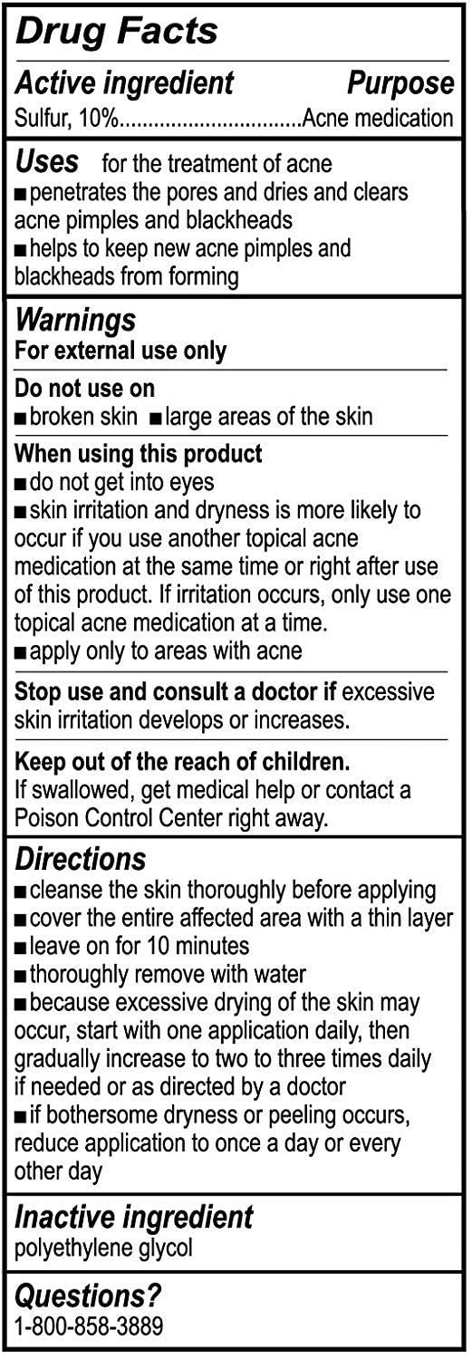 De La Cruz Sulfur Ointment 10% jar with skincare routine