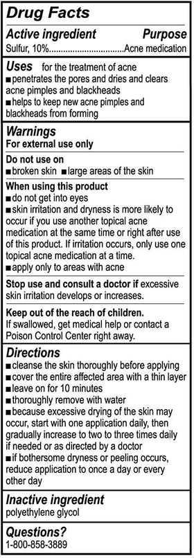 De La Cruz Sulfur Ointment 10% jar with skincare routine